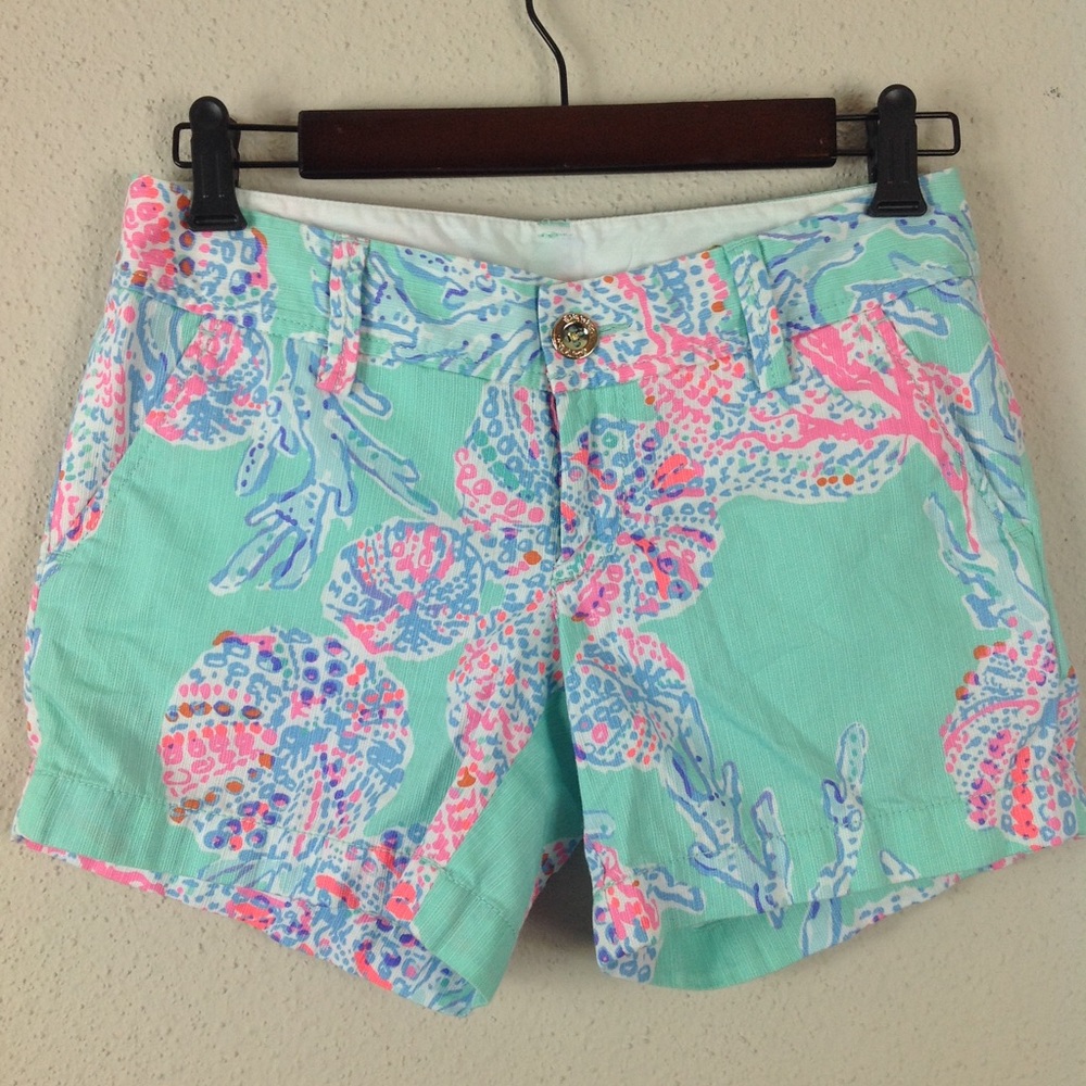 Lilly Pulitzer Callahan Short Minty Fresh Fansea